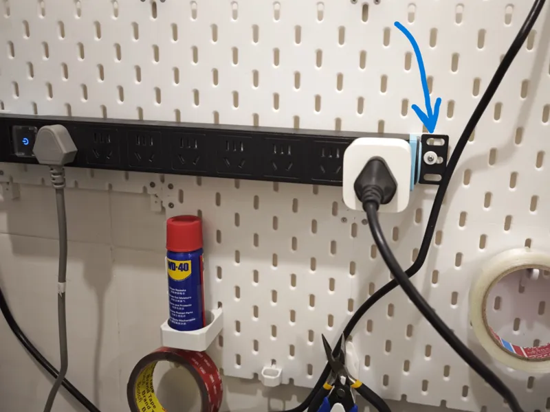 IKEA Pegboard Power Strip Bracket