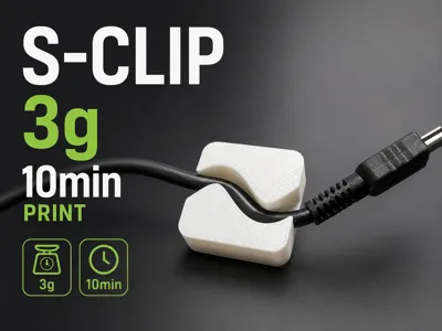 S-Curve Cable Organizer | No-Support & Fast Print