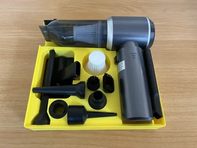 Gridfinity Storage for Hand Vac and Optional Case