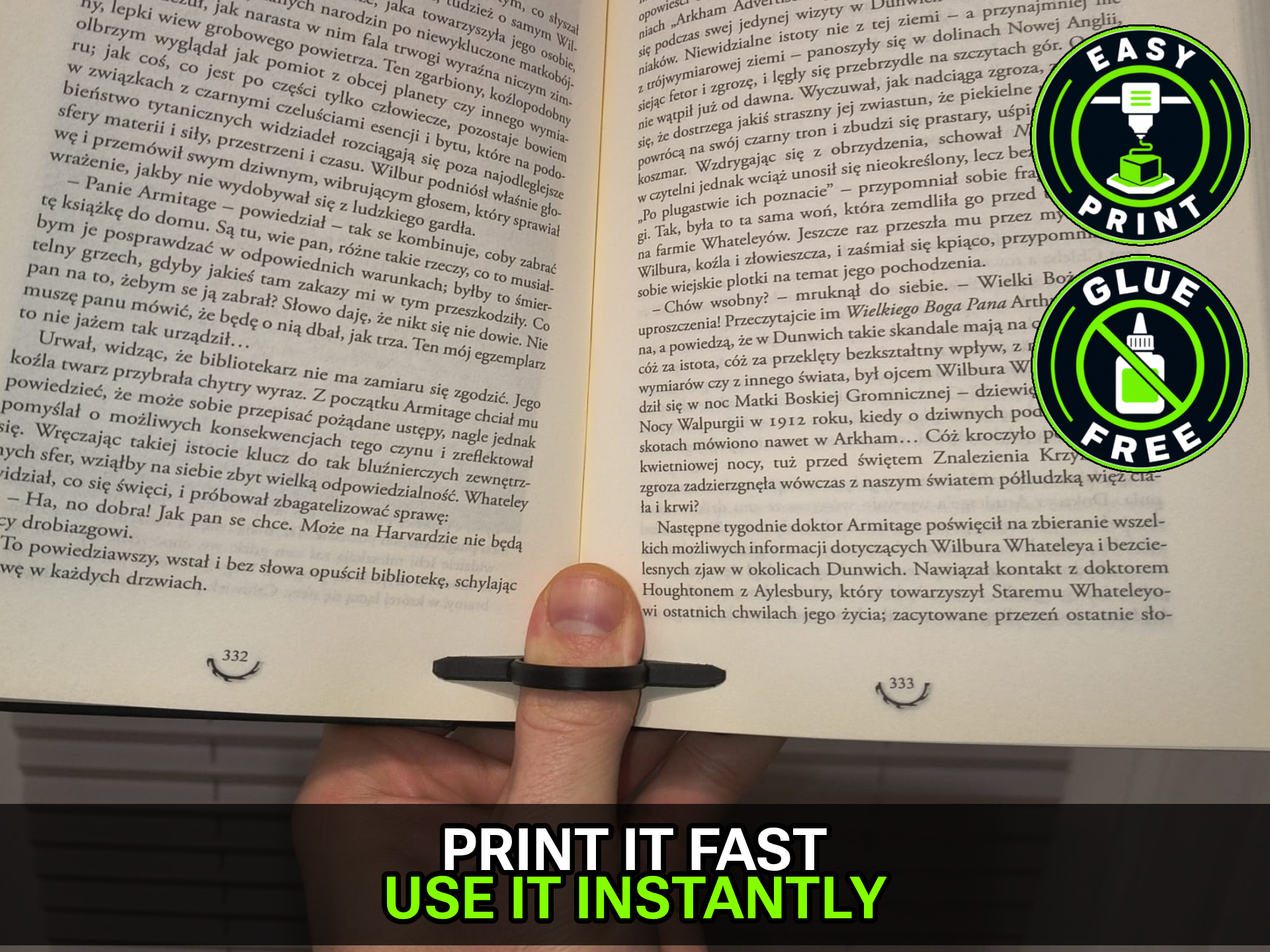 One-Hand Reading Simple Page Holder - 4 Sizes