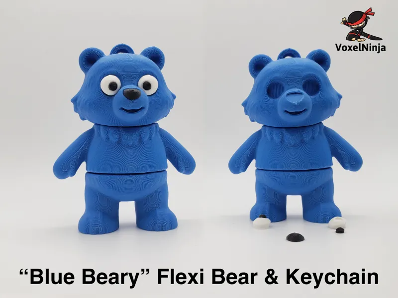 Blue Beary Flexi Bear & Keychain