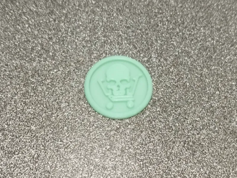 Glowing shopping cart token_skull