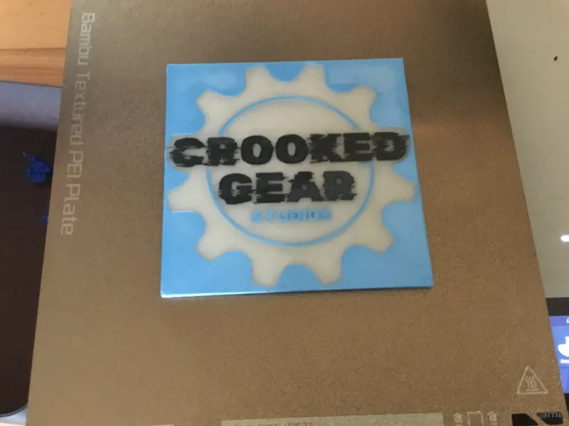 Crooked gear studio sign