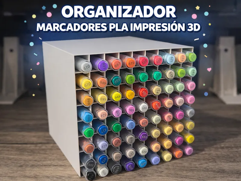 Organizador Marcadores Acrilico 72 pcs