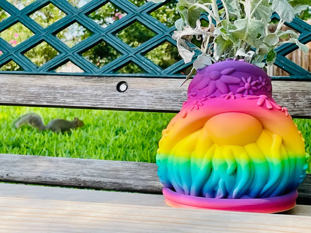 Flower Themed Gnome Planter by FunFam3D MakerWorld