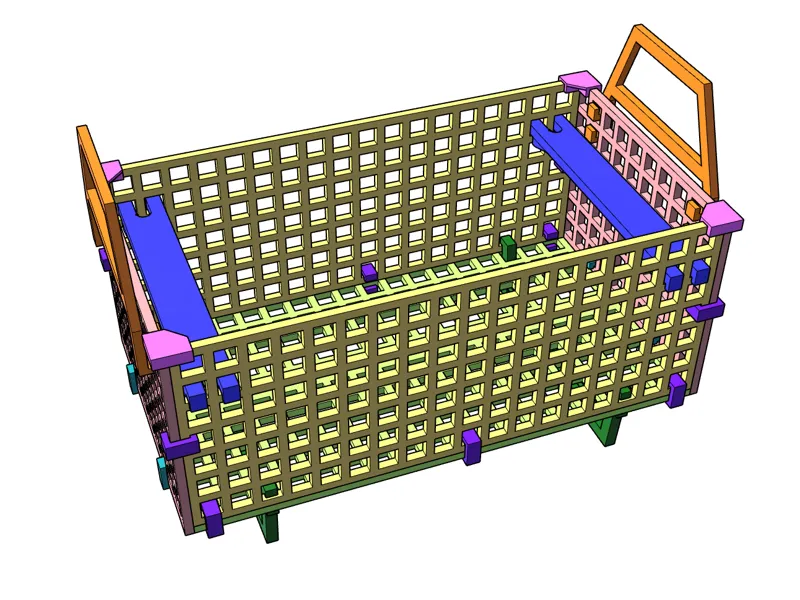 Modular IPA washing basket for resin printing