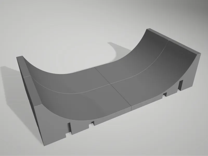 Fingerboard Half Pipe / Mini Ramp - Modular