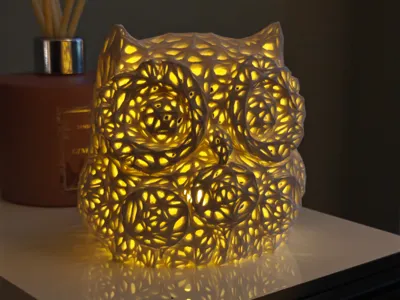 Owl figurine for led tealights