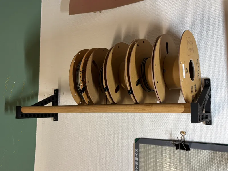 Wall mounted spool rack (sized for A1 Mini plate)