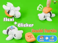 Sushi Turtle Flexi + Clicker Fidget Toy_Single Color_A1+Mini