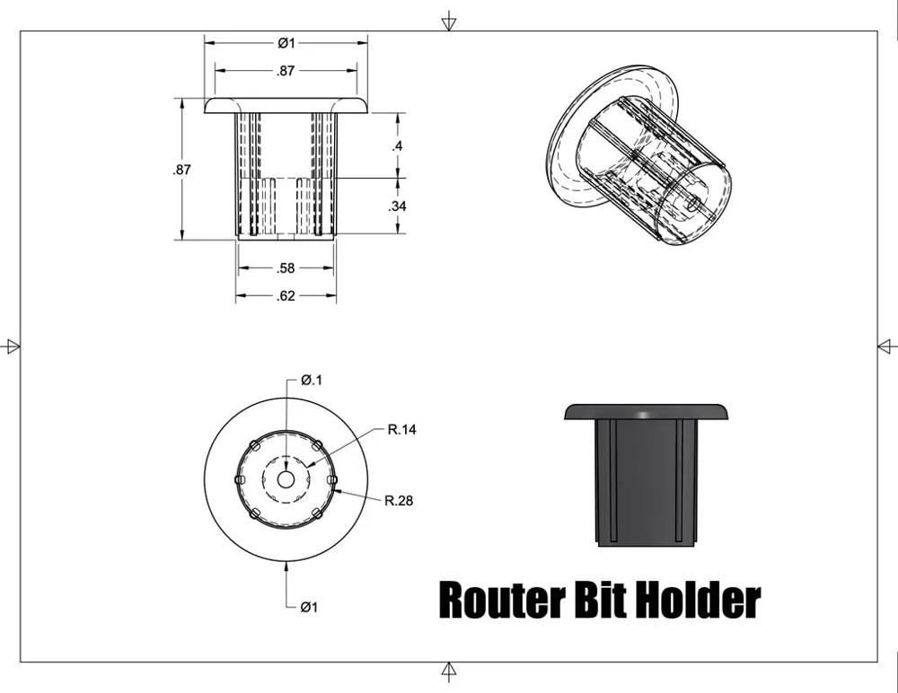 Router Bit Holder Insert - Free 3D Print Model - MakerWorld