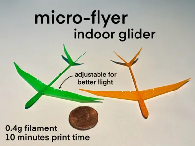 micro-flyer: tiny indoor glider toy
