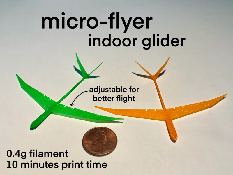 micro-flyer: tiny indoor glider toy