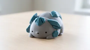 Modelo para impresión 3D: Chubby Glaceon eeveelution Pokémon toy — vista de referencia 3
