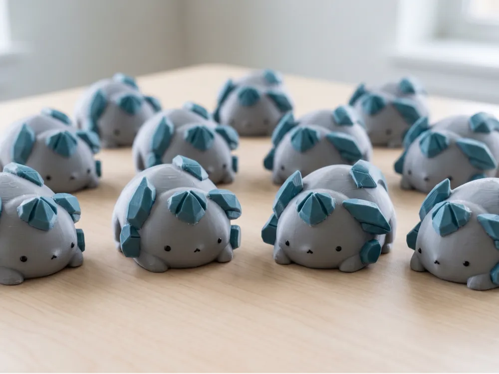 Modelo para impresión 3D: Chubby Glaceon eeveelution Pokémon toy. Referencia del modelo original.