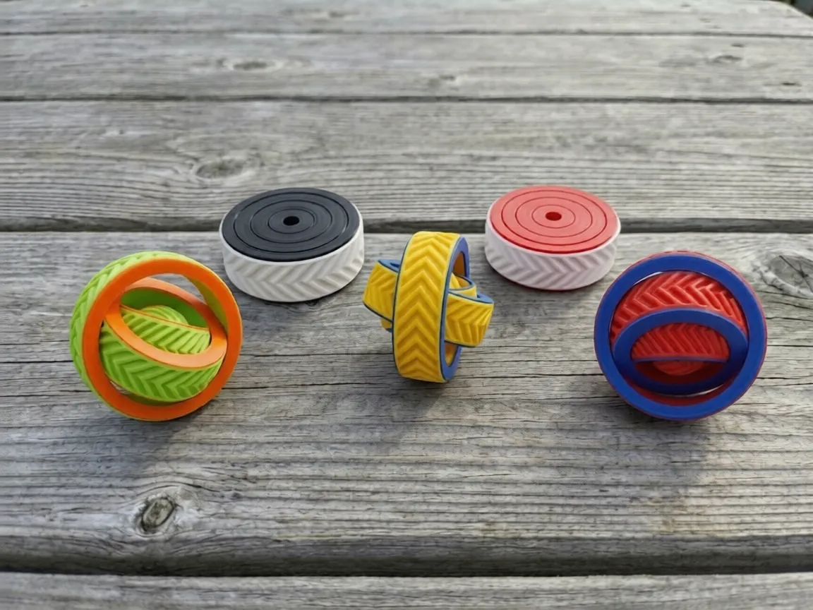 Gyro Fidget Spinner (4 Nested Rings) v2 - Free 3D Print Model - MakerWorld