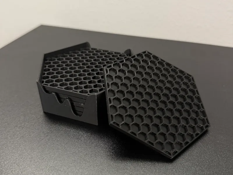 Hexagon Coasters with Hexagon Pattern
