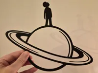 Tableau mural silhouette sur Saturne — photo 2