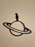 Tableau mural silhouette sur Saturne — photo 4