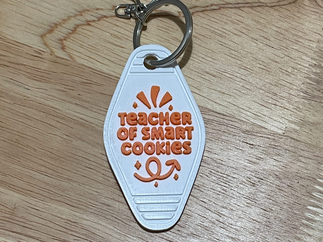 Retro “Teacher of Smart Cookies” Keychain 