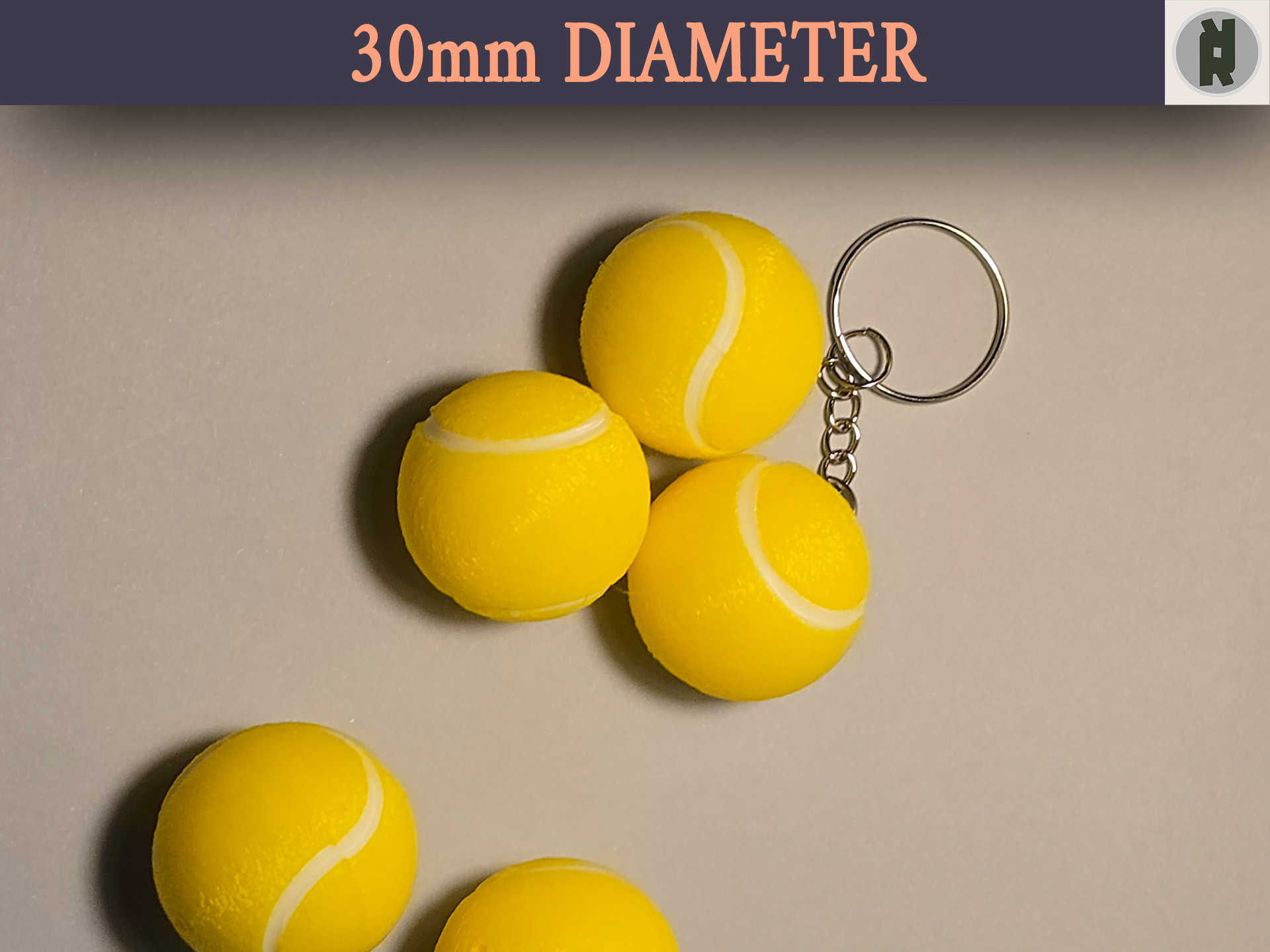 Tennis ball keychain