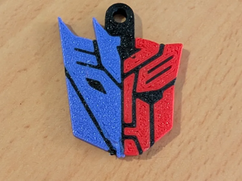 Autobot/Decepticon Half and Half Keychain