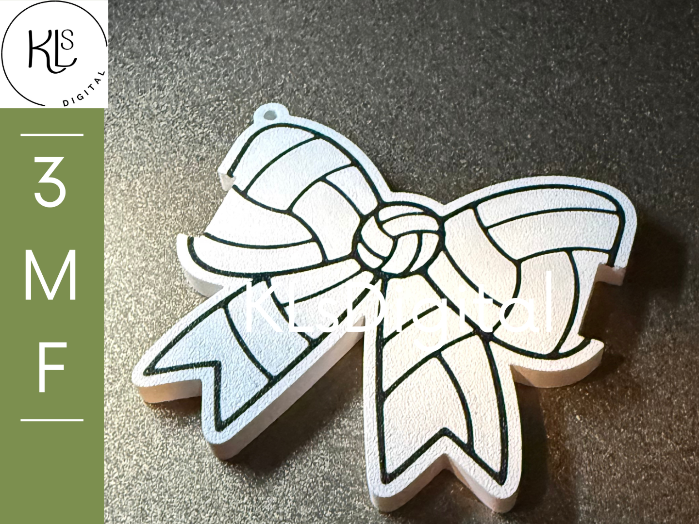Volleyball Bow Hair Tie Holder - 1