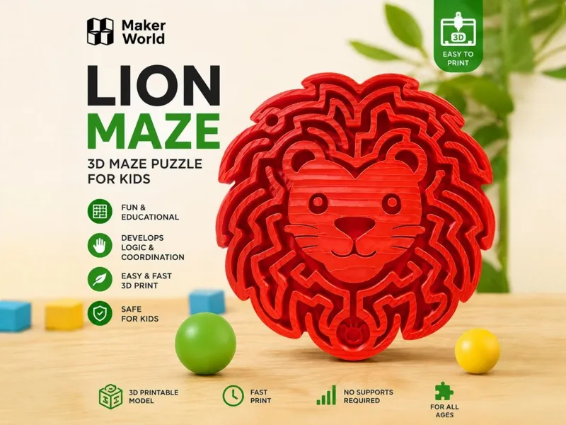 Lion Maze – Fun & Educational Ball Puzzle 