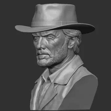 Figura decorativa: Clint Eastwood Western Bust — vista de referencia 5