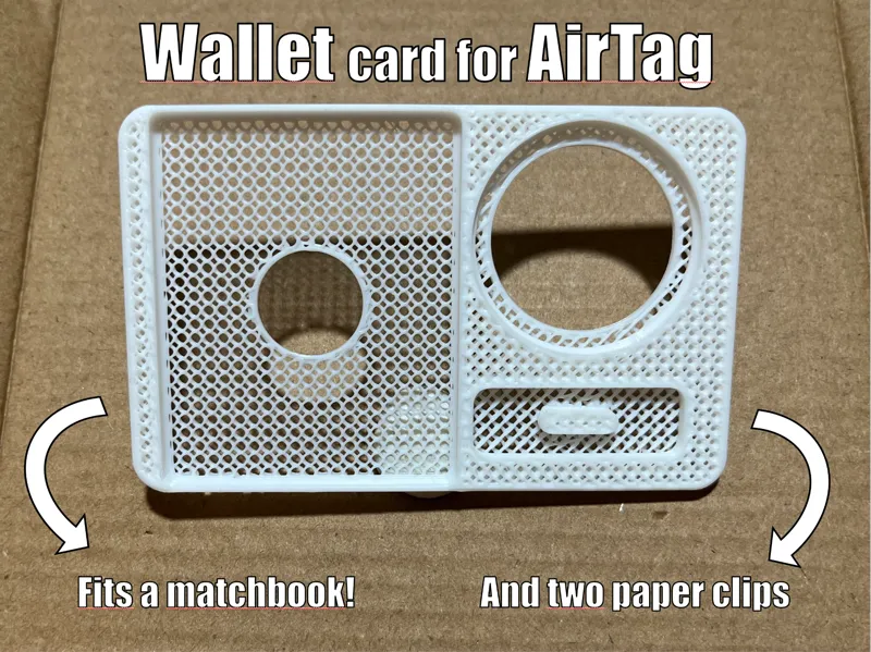 Wallet card for AirTag
