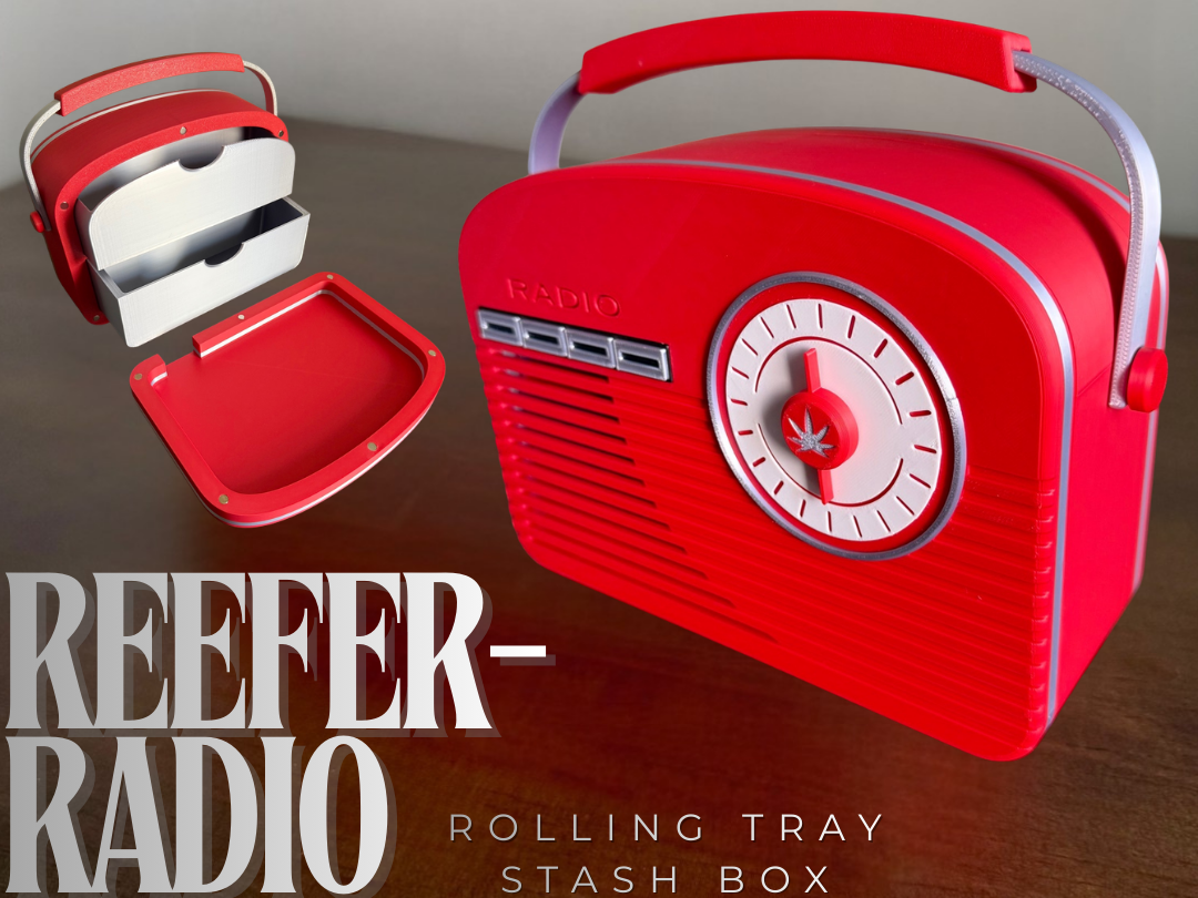 Reefer-Radio Rolling Tray Stash Box (Large & Mini)