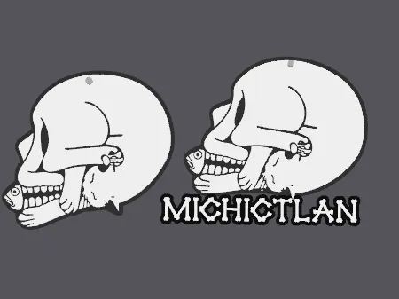 Skull Kitty keychain (Michictlan)