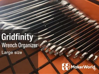 Gridfinity, Wrench Organizer, Large Size
