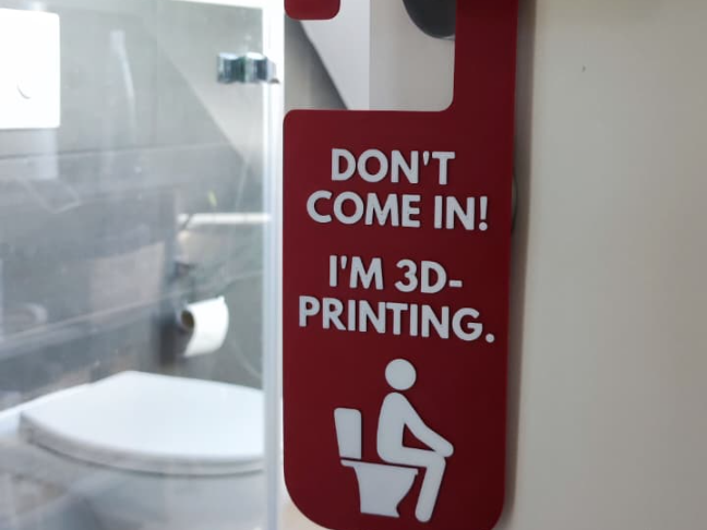 Funny Bathroom Door Sign