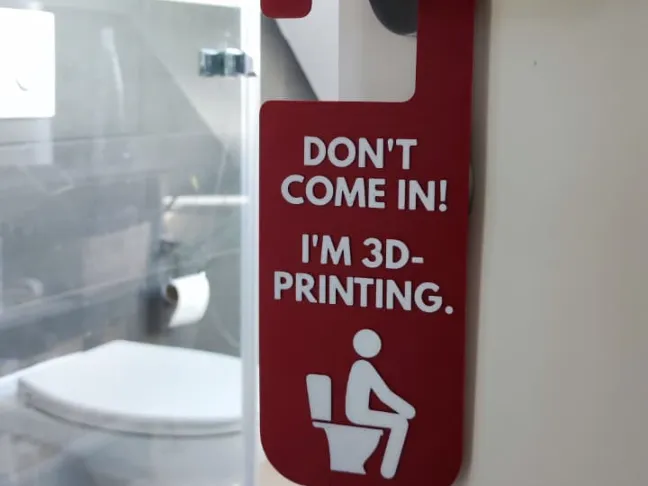 Funny Bathroom Door Sign