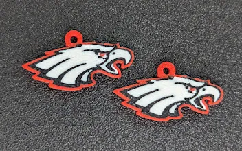 Small Eagle Head Earrings view 2