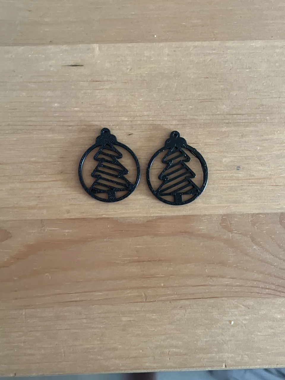 christmas tree earrings view 2