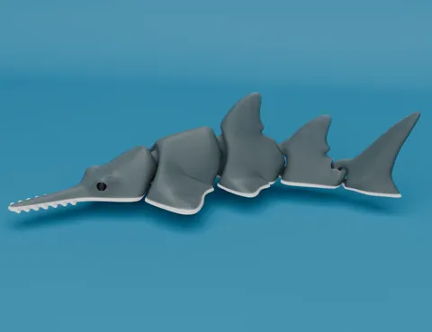 Articulated Sawfish (Carpenter shark) view 2