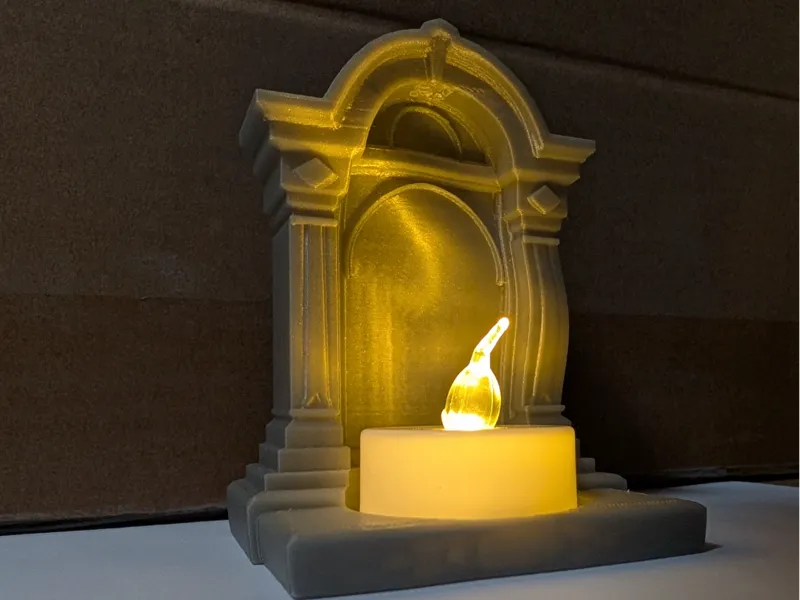 Spooky Halloween Tombstone Tealigth Lamp
