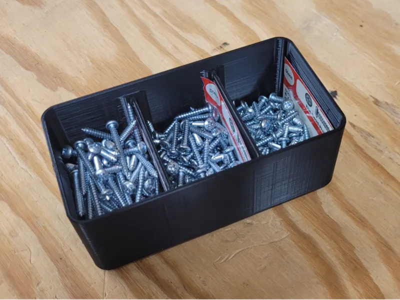 Parametric Stacking Organizer 3 Divider Bin / Tray