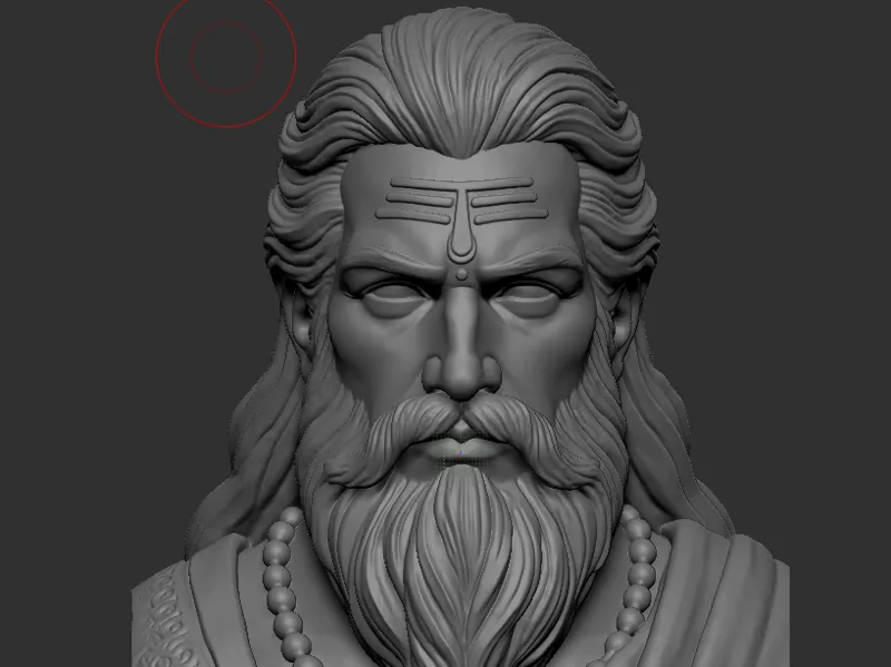 Indian Sadhu head statue