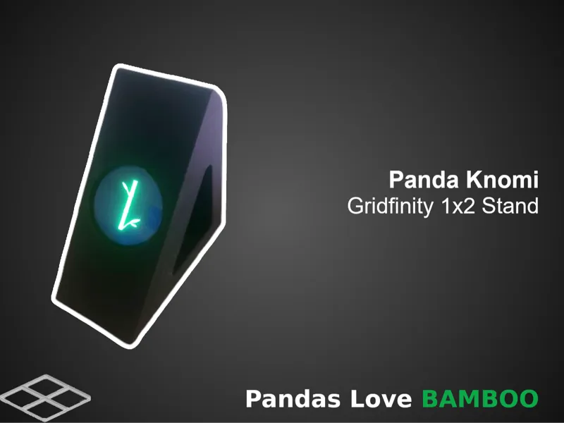 Panda Knomi Gridfinity 1x2 Stand