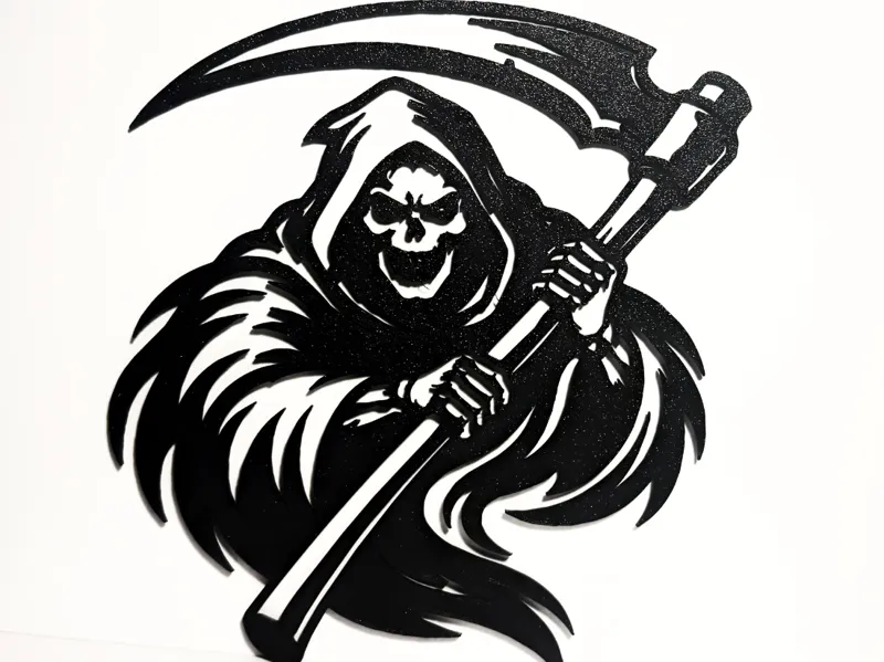 The Grim Reaper Silhouette Wall Art