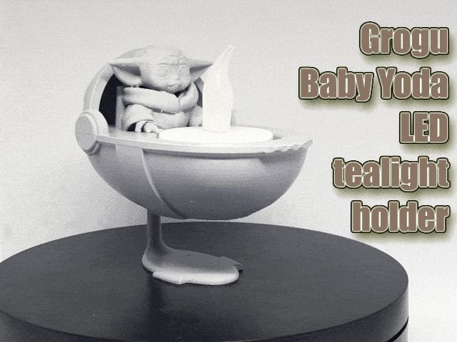 Grogu baby yoda LED tealight holder