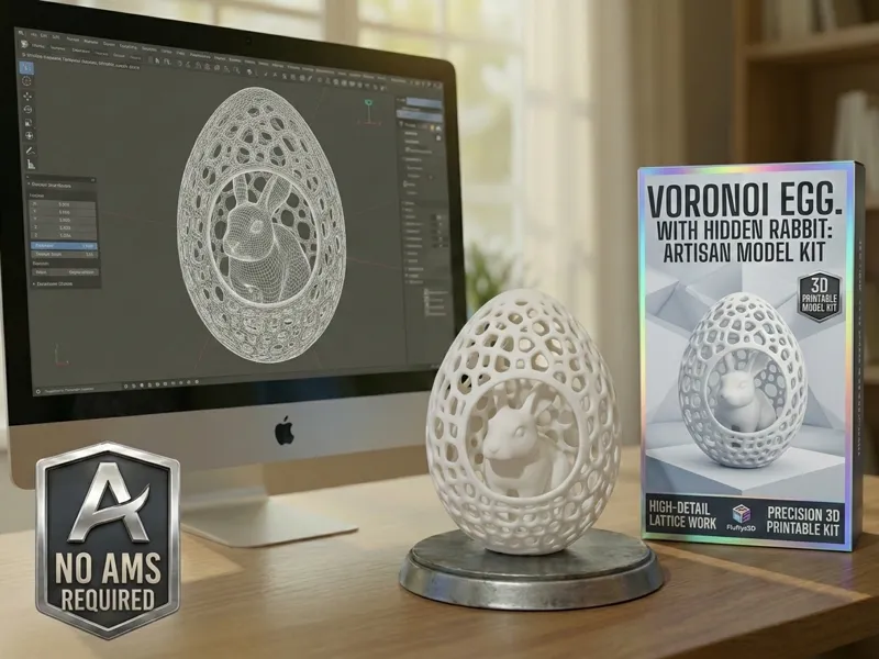 Voronoi Rabbit Easter Egg No Supports Needed