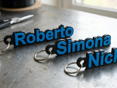 Parametric KeyChain Name - commercial Use 