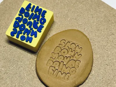 Stempel "Slow down you are doing fine"