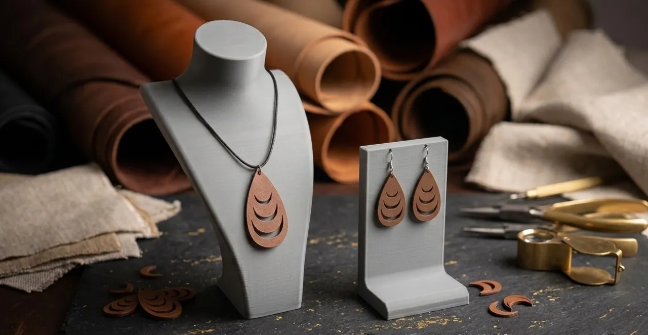 Moon Jewelry Set: Necklace & Earrings view 2