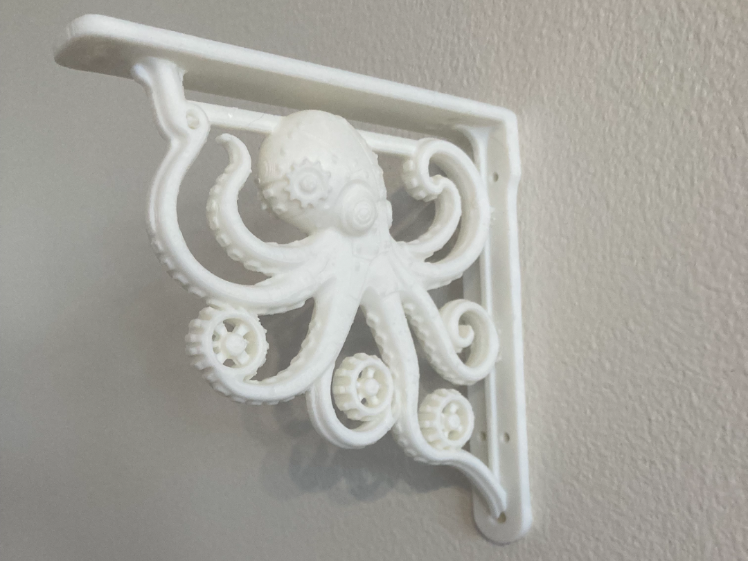 Steam Punk Octopus Shelf Bracket