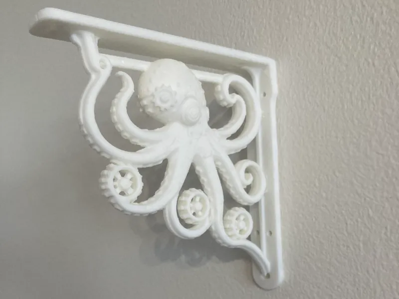 Steam Punk Octopus Shelf Bracket